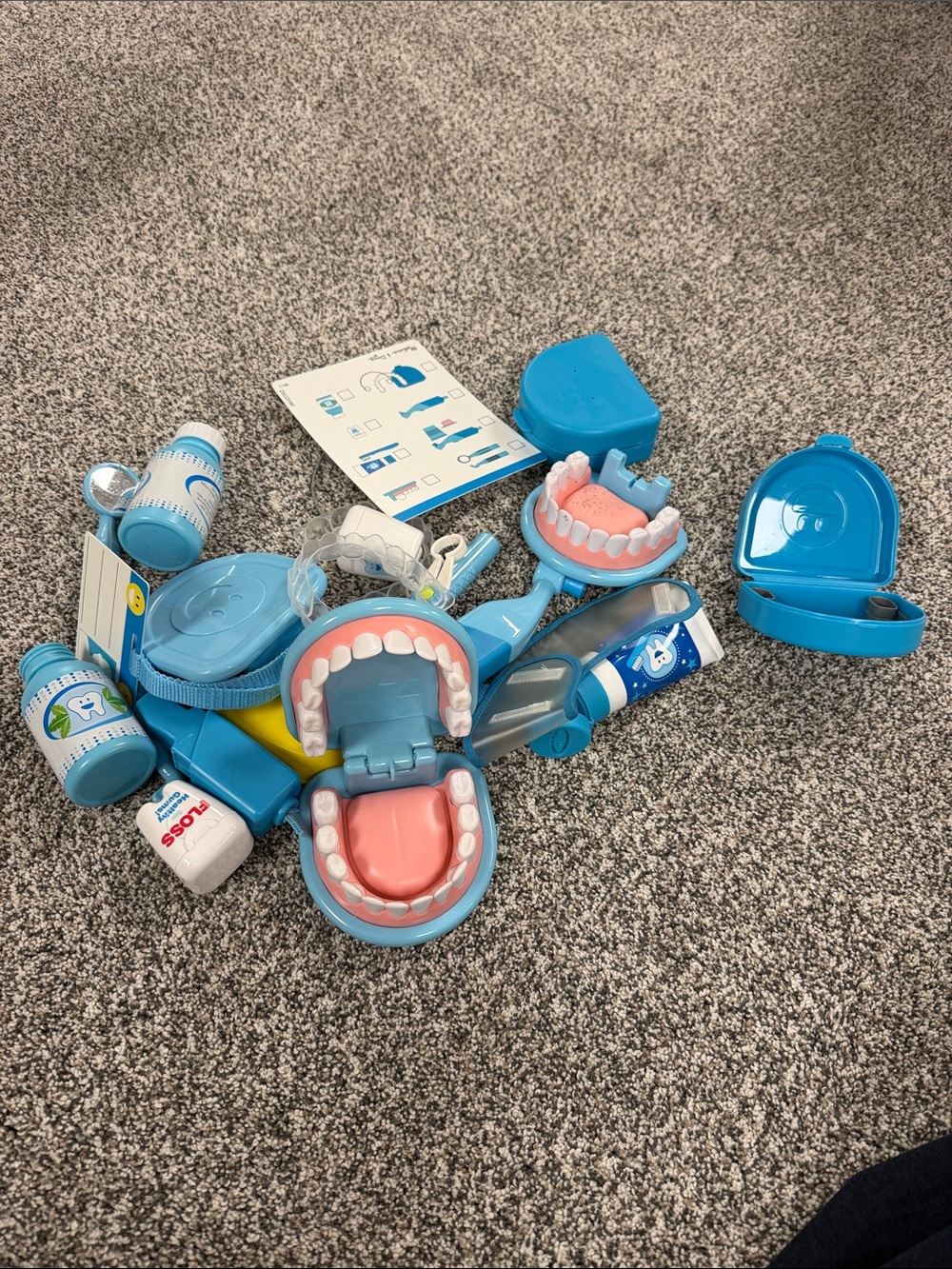 Blue Kids Dental Playset Role-Play Kit by